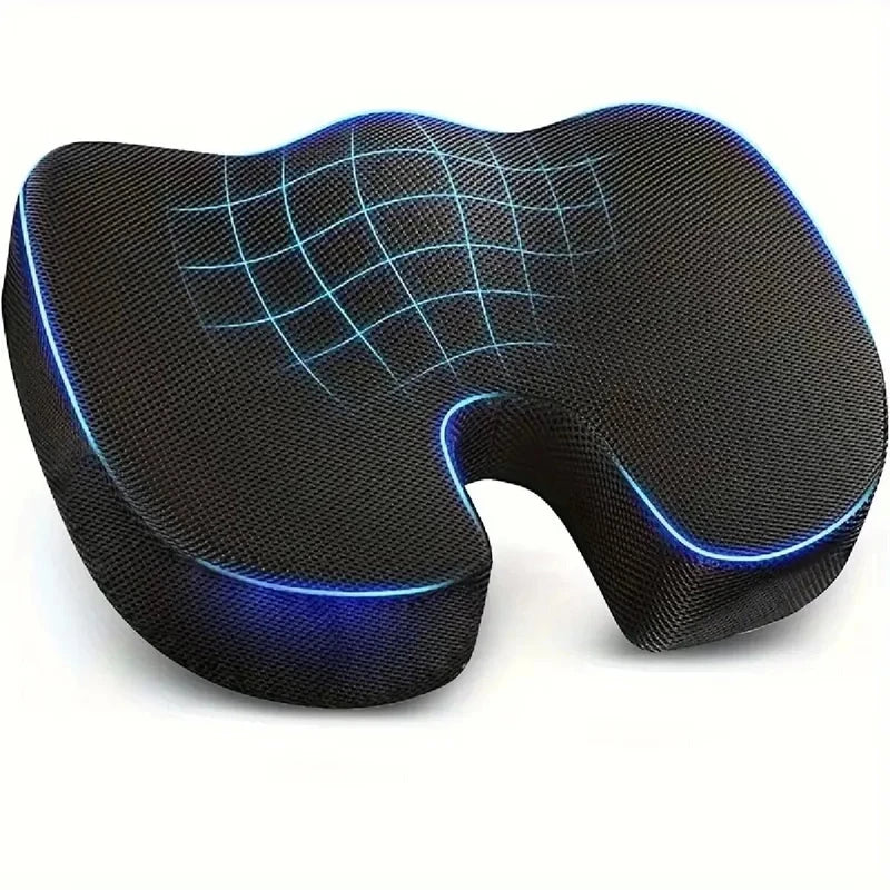 Ergonomisches Memory-Foam Steißbein-Sitzkissen – Komfortable Sitzauflage für Büro & Auto