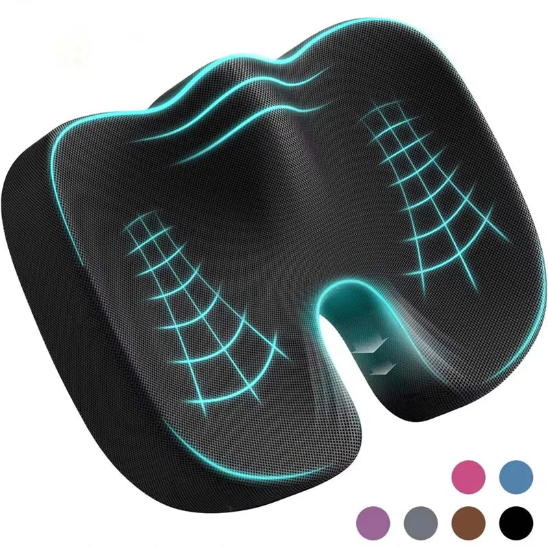 Ergonomisches Memory-Foam Steißbein-Sitzkissen – Komfortable Sitzauflage für Büro & Auto