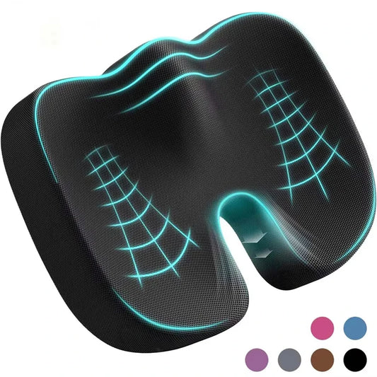 Ergonomisches Memory-Foam Steißbein-Sitzkissen – Komfortable Sitzauflage für Büro & Auto